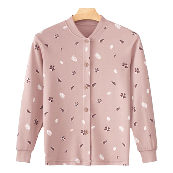 Mom's autumn and winter pure cotton cardigan tops women's large size loose coats middle-aged and elderly autumn clothes autumn pants sweaters warm clothes