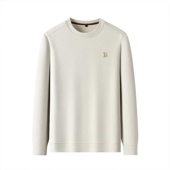 
Men's sweatshirt 2026 spring new long-sleeved cotton T-shirt, versatile fashionable casual bottoming outer top for young and middle-aged people