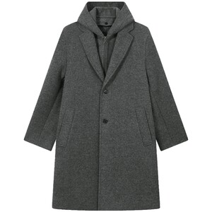 
[3M Sherry Velvet] BEANPOLE Binbo Spring and Autumn Men's Lazy Style Removable Hood Woolen Coat with Sheep Wool