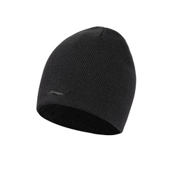 Li Ning Hat Men's Winter Knitted Hat Men's Autumn And Winter Versatile Outdoor Warm And Cold-proof Black Short-headed Wool Hat
