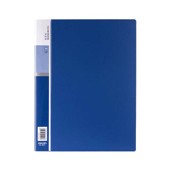 
Deli folder information book a4 transparent insert information certificate collection book folder storage folder office supplies multi-layer organizing binder pregnancy test storage book file blue workplace classification