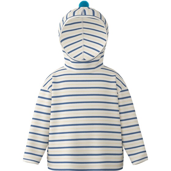 
[Bobo] Papa autumn new product children's striped base shirt long-sleeved T-shirt for boys and girls hooded moisture and breathable