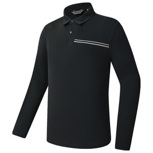 
FILA official men's knitted long-sleeved POLO shirt 2025 winter new golf sports plush top