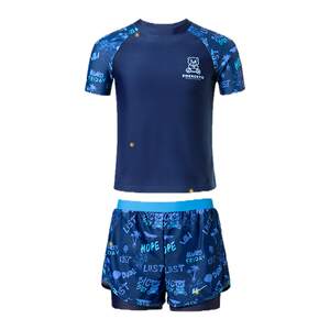 
Pull back boys split swimsuit 2026 new children's swimsuit sun protection quick-drying sports middle and large children's swimming trunks suit