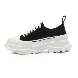 
Canvas shoes for women 2026 new spring and summer white shoes platform thick sole hot style increased height dad shoes half slippers