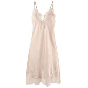 
MYBODY shopping mall's same style French suspender nightgown, high-end silky satin lace sexy backless home wear for women