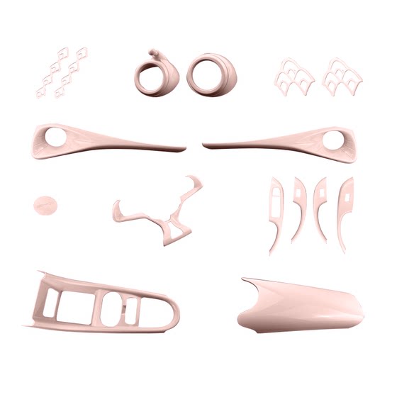 
Special BYD Dolphin interior patch modified steering wheel central control air outlet handrail color change patch pink decorative patch