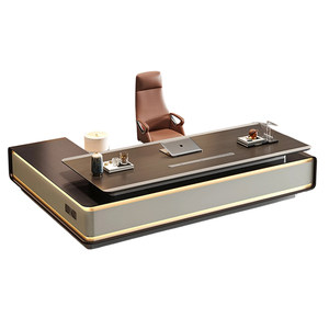 Desk boss desk light luxury high-end modern simple president desk and chair combination office furniture executive desk