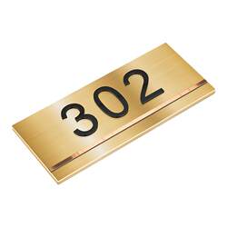 Stainless steel brushed house number aluminum alloy metal customization
