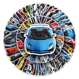 
102 car stickers racing sports car off-road cool trend creative material decoration stickers car skateboard helmet computer tablet mobile phone case laptop travel box trolley case waterproof stickers