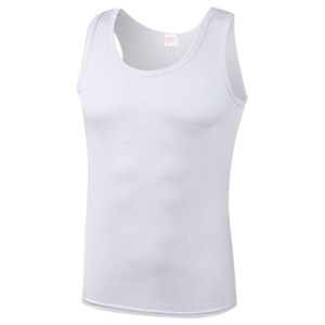
Langsha men's vest pure cotton wear tight white sports hurdle full cotton sweat-absorbing sweat-absorbing sweat shirt in summer