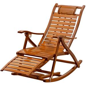 Locked chair rocking chair folding chair lunch break adult balcony home leisure lazy Xiaoyao chair living room sitting and dual use