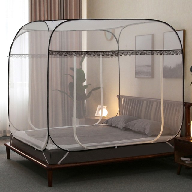 Gujin yurt mosquito net home 2024 ການຕິດຕັ້ງແບບໃໝ່ທີ່ບໍ່ມີການຕິດຂັດປ້ອງກັນການຕົກ 1.8m ການເຂົ້າລະຫັດ zipper folding ສໍາລັບເດັກນ້ອຍ