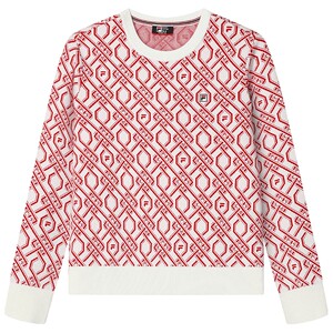 FILA Official Women's Knitted Sweater 2024 Spring New Fashion Simple Basic Casual Pullover Sweater
