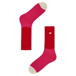 
AR original Valentine's Day love embroidery red zodiac year mid-socks gift box gift gift trend r line basic line