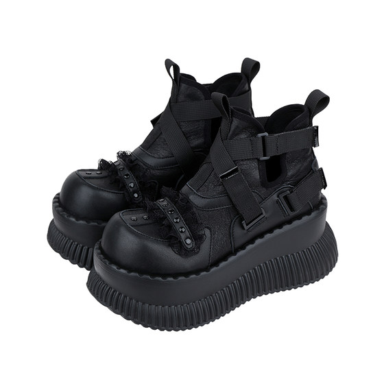 
purple tiger [original] dark hot girl thick-soled short boots women's 2026 summer rock and roll versatile high-top shoes