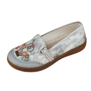 
Beef tendon bottom 2026 spring and summer new style genuine old Beijing cloth shoes women's shoes non-slip soft bottom mother's single shoes embroidered shoes