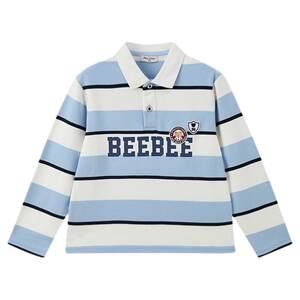 
[Bear Baby] PawinPaw cartoon bear children's clothing 25 years of autumn new boy lapel long-sleeved T-shirt