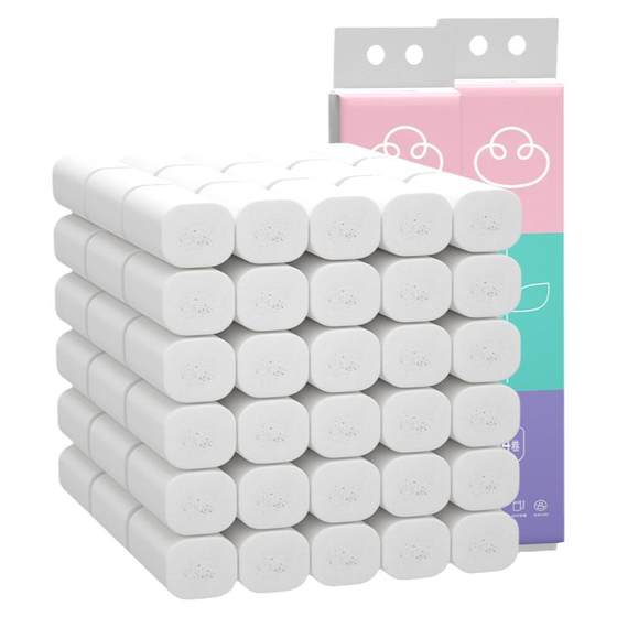 56 Roll -ups and Core rolls of paper toilet paper Furniture installation dormitory toilet toilet roll paper hand paper whole box batch paper tissue