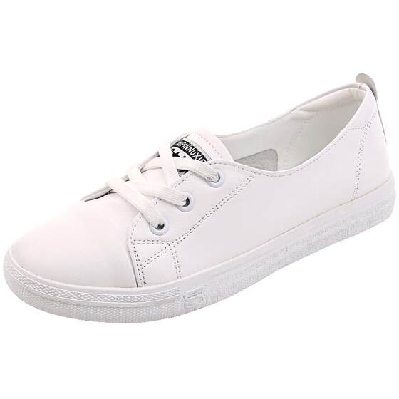 
Genuine white shoes for women 2026 new spring flat soft-soled leather shoes versatile single shoes summer large size casual shoes sneakers