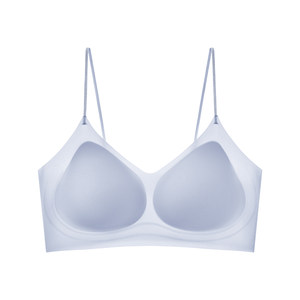 Herbal primary color underwear women's push-up small breasts ultra-thin seamless sports back spaghetti straps invisible liquid foundation bra
