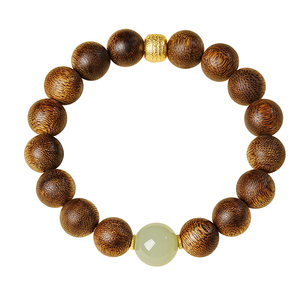 
New agarwood bracelet for women's authentic nanmu wooden peace bracelet for men's cultural play plate birthday gift