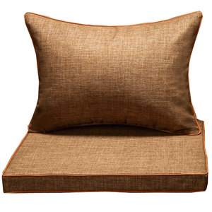
Chinese mahogany coconut palm sofa cushion natural solid wood furniture 3E palm plus hard cushion linen solid color ring chair cushion