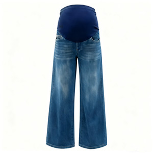 LeoMami孕妇裤秋冬季加绒加厚外穿牛仔裤弹力宽松托腹休闲直筒裤