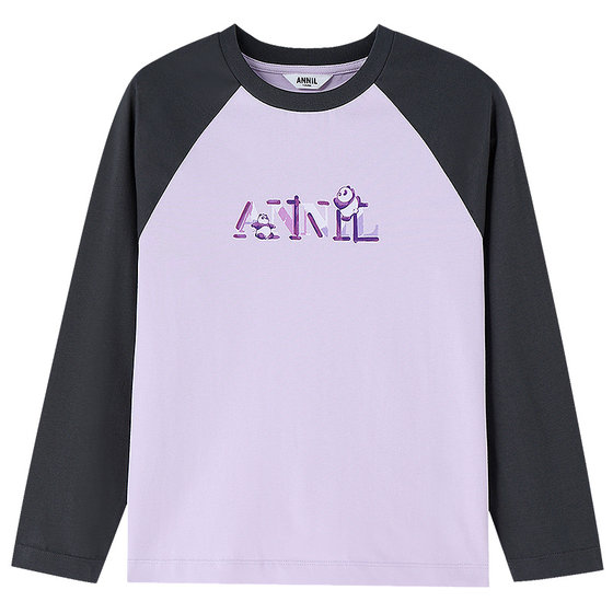
[Breathable Cotton T] Annai Children's Wear Boys and Girls Round Neck Raglan Sleeve Long Sleeve T-Shirt 2026 Spring New Style
