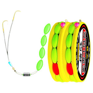 
Seven-star floating line set for fishing crucian carp, genuine double hook fluorescent traditional fishing float fishing set, fishing line free of drift adjustment