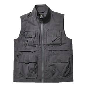 
3.0 upgraded version! Big bull ~ European and American men's outdoor mountaineering and fishing large size vest workwear multi-pocket vest