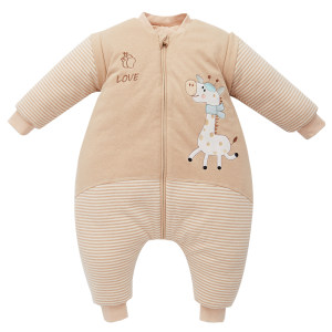 Baby sleeping bag in autumn and winter thickened new children's anti -kick kicking quilt pure cotton baby split legs four seasons common spring and autumn
