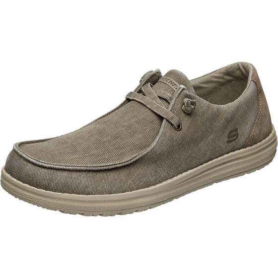 
Skechers Skechers men's shoes fall and winter slip-on loafers canvas shoes thick-soled low-top casual business shoes