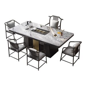
Tea table 2026 new high-end slate tea table and chair combination office home tea table tea table kettle integrated