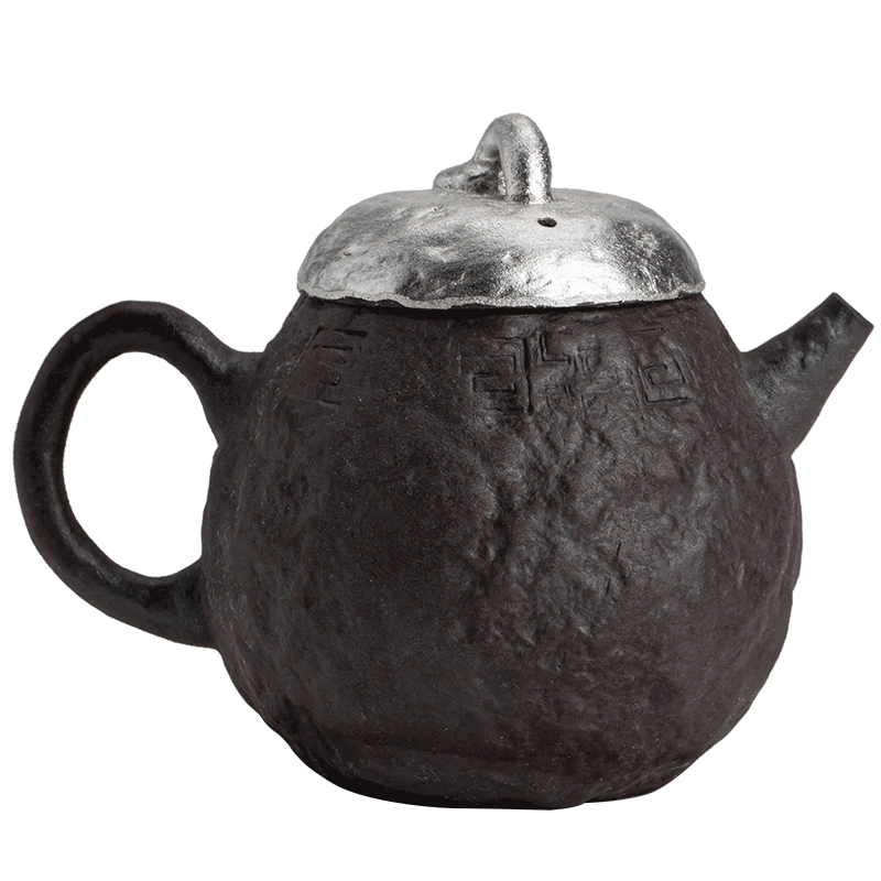 小院遇见仿宋汝窑青花牡丹四方壶功夫茶具复古一人用陶瓷泡茶壶