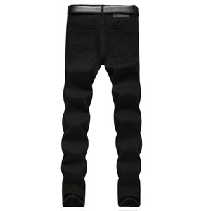 
2026 Spring and Summer Slim Small Straight Men's Pants Youth Elastic Korean Style Small Leg Pants Trendy Casual Black Jeans
