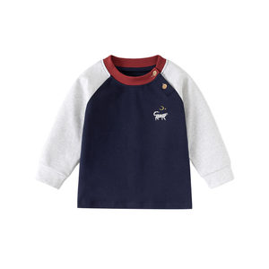 
Oak mont boys' long-sleeved T-shirt children's spring raglan sleeve bottoming top baby going out versatile pullover