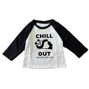 
100% pure cotton children's long-sleeved base shirt for spring embroidered patch boys and girls baby T-shirt cartoon splicing top