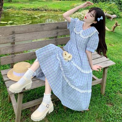 taobao agent Summer fresh dress, plus size, fitted, 2022 collection, A-line