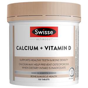 
Swish Calcium Tablets Vitamin D 150 capsules for adults, children, middle-aged and elderly people, suitable for whole family calcium supplement, gentle and easy to absorb