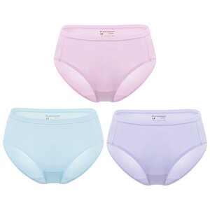 
All Cotton Times Women's Underwear Pure Cotton Mid-waist Lightweight Comfortable Skin-friendly Breathable Girls' Underwear 3 Pack