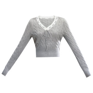 
fragileheart fragile store monuanshiying college style autumn and winter retro waisted sweater and skirt suit