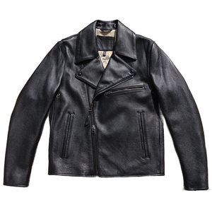 
780 knives [Foreign trade export] Heavy 1.8 American full-grain old cowhide fat profile bias-pull genuine leather jacket for men