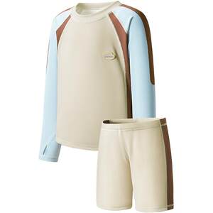 KK tree children's swimsuit boys and girls split long-sleeved swimsuit baby beach sun protection hot spring set
