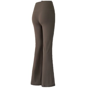 
Nude high waist sports pants for women with belly-tightening buttocks fitness elastic trumpet casual outdoor training running yoga trousers