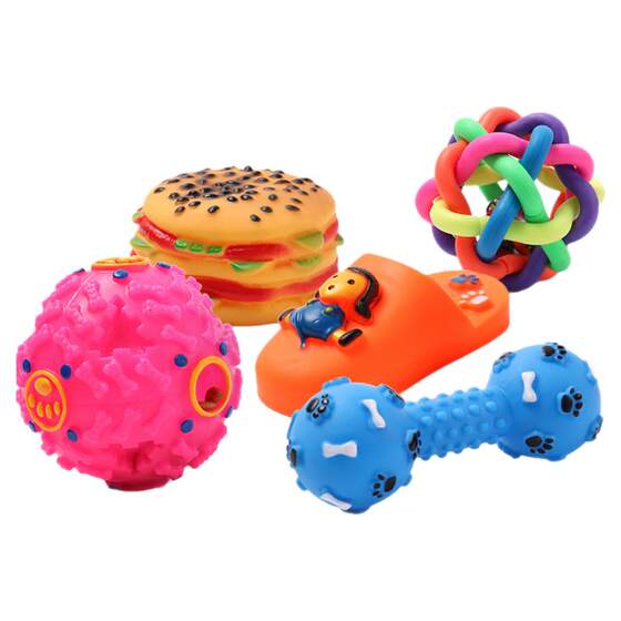 Dog toy vocalization and grinding tooth training Teddy Golden Mosque is called leaky ball set Corki pet puppies
