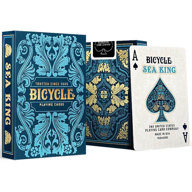 Bicycle Poker Playing Cards - Neptune Poseidon Floral Design