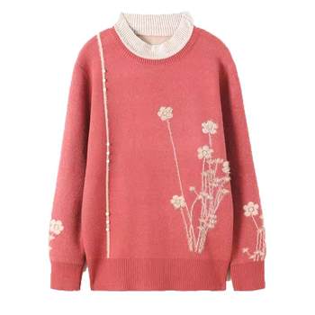 Mului autumn and winter velvet thickened sweater warm top