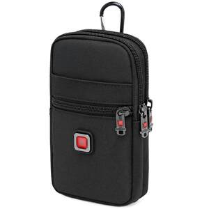 
Swiss new men's mobile phone waist bag small shoulder bag 6-inch-7-inch mobile phone bag multi-functional belt vertical hanger neck