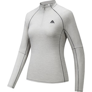 ANTA Light and Warm T丨Half-front outdoor fleece jacket for women 2025 autumn and winter slimming long-sleeved T-shirt sports top